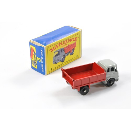 273 - Matchbox Regular Wheels comprising No. 3b Bedford Tipper Truck. Grey with red tipper. Black plastic ... 