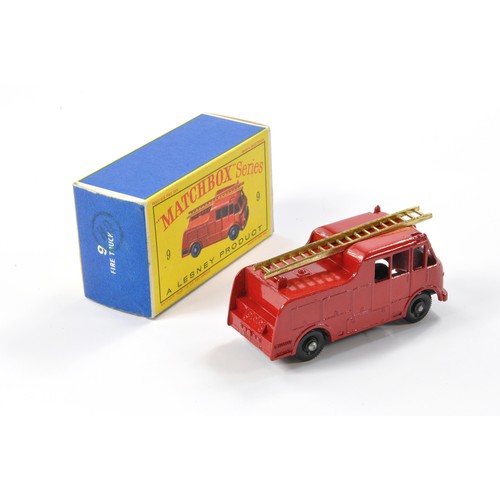 275 - Matchbox Regular Wheels comprising No. 9c Merryweather Marquis Fire Engine. Red with gold ladders, b... 