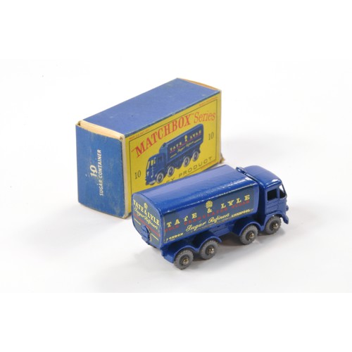 276 - Matchbox Regular Wheels comprising No. 10c Foden Sugar Container - Tate and Lyle. Dark blue, grey pl... 