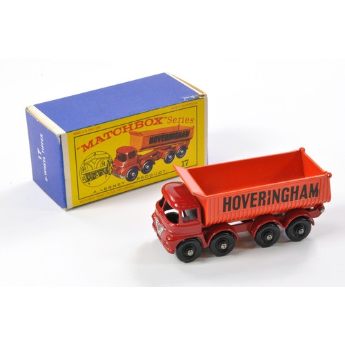 282 - Matchbox Regular Wheels comprising No. 17d Foden Hoveringham Tipper. Red / Orange with white springs... 