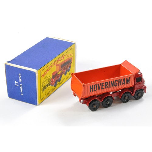 282 - Matchbox Regular Wheels comprising No. 17d Foden Hoveringham Tipper. Red / Orange with white springs... 