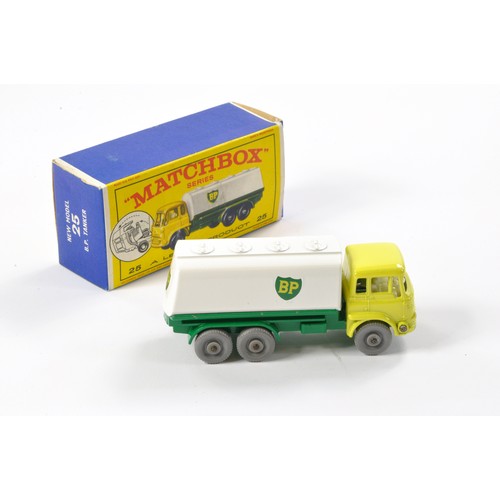 291 - Matchbox Regular Wheels comprising No. 25c Bedford BP Tanker. Lemon yellow, green with BP decals. Si... 