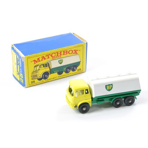 292 - Matchbox Regular Wheels comprising No. 25c Bedford BP Tanker. Lemon yellow, green with BP decals, wi... 