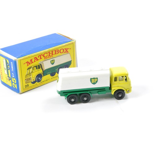 292 - Matchbox Regular Wheels comprising No. 25c Bedford BP Tanker. Lemon yellow, green with BP decals, wi... 