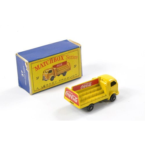 297 - Matchbox Regular Wheels comprising No. 37b Karrier Bantam Coca Cola Float Lorry. Yellow, black base ... 