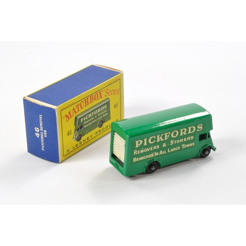 300 - Matchbox Regular Wheels comprising No. 46b Guy Pickfords Removal Van. Green with black plastic wheel... 