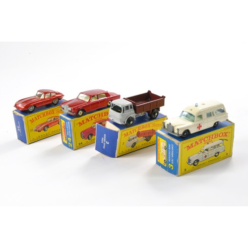 307 - Matchbox Regular Wheels group comprising No. 3, 24, 32 and 3. Generally very good to excellent in fa... 