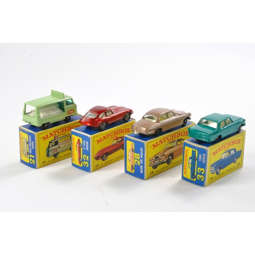 312 - Matchbox Regular Wheels group comprising No. 21, 32, 28 and 33. Generally very good to excellent in ... 