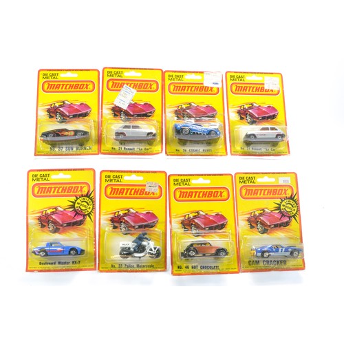 340 - Matchbox Superfast US Export Blister Packs (inc some HK variants) comprising Sun Burner, Renault Le ... 