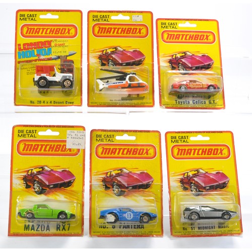 344 - Matchbox Superfast US Export Blister Packs (inc some HK variants) comprising Toyota Celica, 4x4 Dese... 