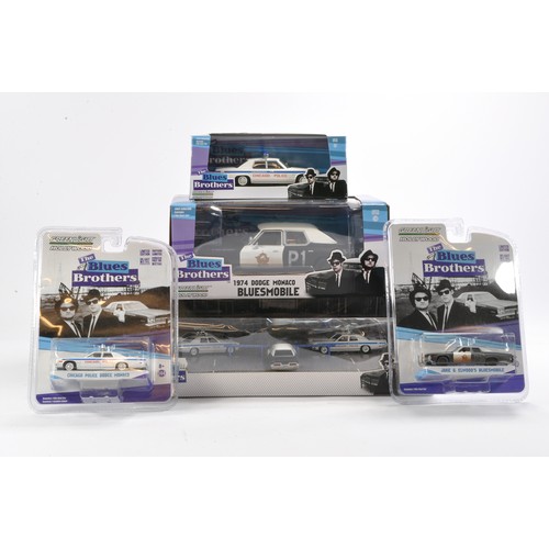 374 - Greenlight Collectibles group of Blue Brothers Limited Edition Diecast in various scales as shown. A... 