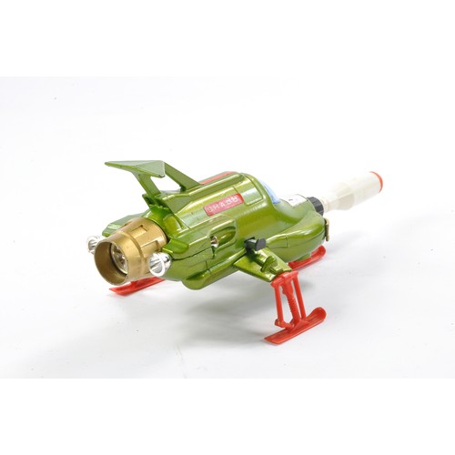 389 - Dinky No. 351 UFO Shado Interceptor. Green body, chrome interior with clear windscreen. Red legs, go... 