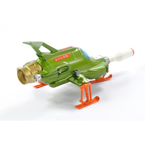 390 - Dinky No. 351 UFO Shado Interceptor. Green body, chrome interior with light blue windscreen. Orange ... 