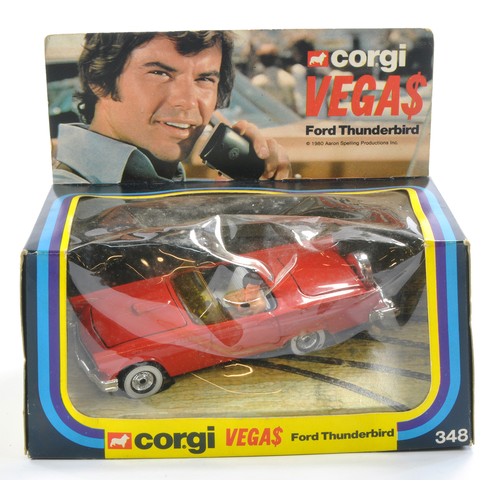 395 - Corgi No. 348 Vegas Ford Thunderbird. Excellent in good to very good box, cellophane with some crush... 