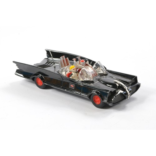 414 - Vintage Polistil No. 34 comprising the Batmobile with Batman and Robin. Diecast model is black with ... 