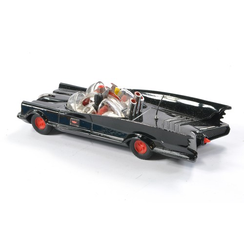 414 - Vintage Polistil No. 34 comprising the Batmobile with Batman and Robin. Diecast model is black with ... 