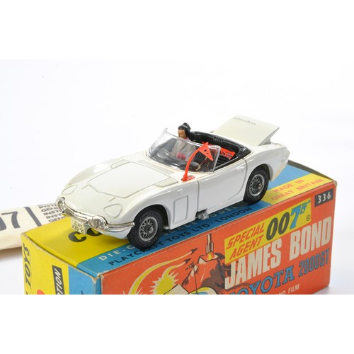 443 - Corgi No. 336 James Bond 007 Toyota 2000GT. Complete with figures and sealed secret instructions. Ex... 