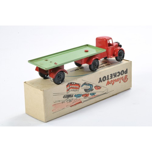 451 - Brimtoy Pocketoy No. 9/513 Mechanical Lorry and Trailer. Excellent with very little sign of wear in ... 