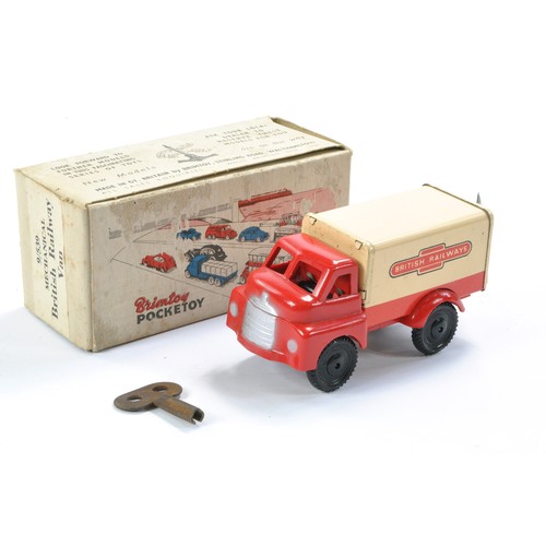 452 - Brimtoy Pocketoy No. 9/539 Mechanical British Railway Van. Excellent with very little sign of wear i... 