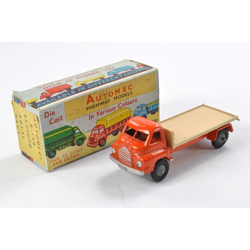 456 - Automec Bedford Flatbed Truck. Orange and Light Tan. Excellent with very minor signs of wear in good... 