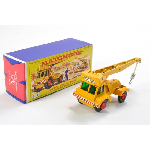 466 - Matchbox Kingsize No. K14 Taylor Jumbo Crane. Excellent with no obvious sign of wear in excellent bo... 