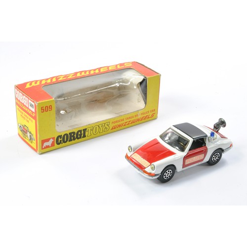 482 - Corgi No. 509 Porsche Targa 911 Police car. Generally very good, some minor marks in good to very go... 