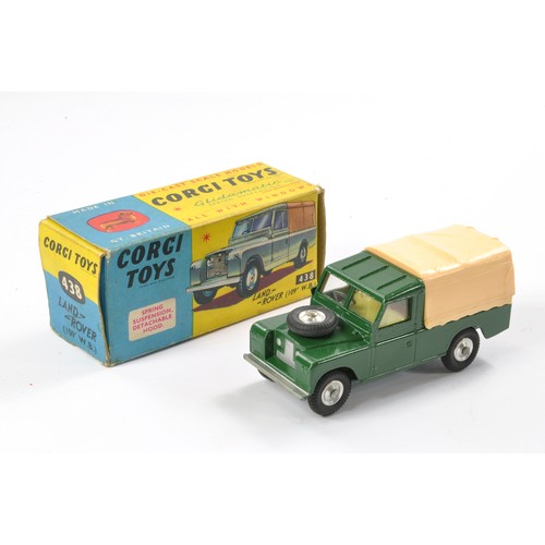 507 - Corgi No. 438 Land Rover 109 WB. Green with Light Tan canopy, lemon interior. Excellent with the odd... 