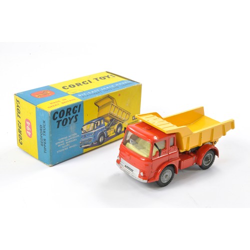 508 - Corgi No. 494 Bedford Tipper Truck. Red, Yellow and lemon interior. Very good to excellent, a few mi... 