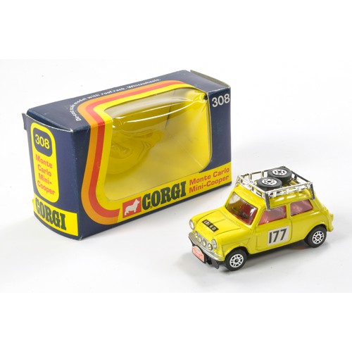 517 - Corgi No. 308 Monte Carlo Mini Cooper. Excellent with little or no sign of wear in excellent box.