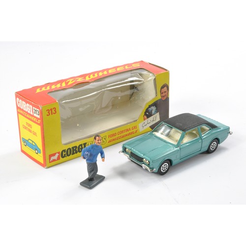 532 - Corgi No. 313 Graham Hill's Ford Cortina GXL inc figure. Excellent with very little sign of wear in ... 