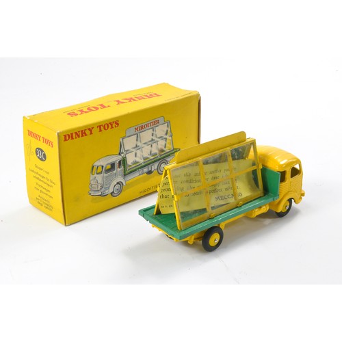 547 - French Dinky No. 33C Miroitier Simca Cargo 'Glazier's Van'. Yellow and green. Generally very good wi... 