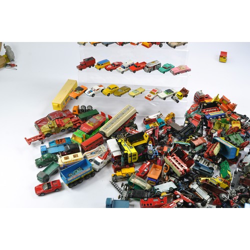 603 - A further large group of loose mostly playworn diecast including Matchbox Superfast, Corgi and other... 