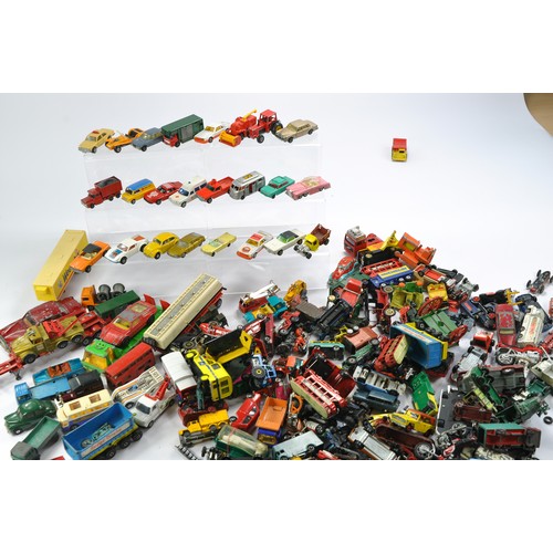 603 - A further large group of loose mostly playworn diecast including Matchbox Superfast, Corgi and other... 