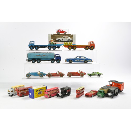 604 - A misc. group of diecast including Dinky Fodens (some repainting) plus Matchbox and others with nota... 