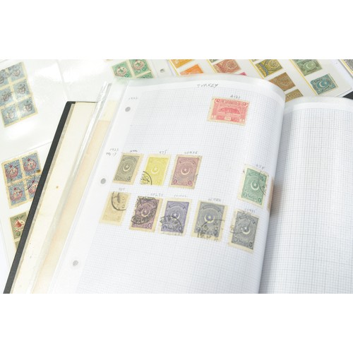 213 - Stamps Interest comprising a collection of Turkish issues, some mint and unused, ranging 19th to 20t... 