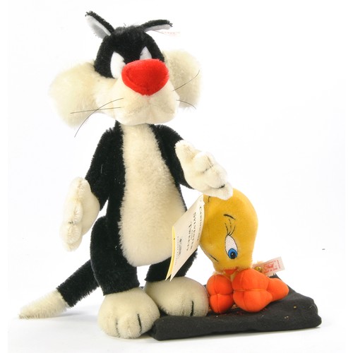 609 - Steiff 1998 Limited Edition 32cm Sylvester and Tweety. 1673 of 2500. Complete with tag and buttons p... 