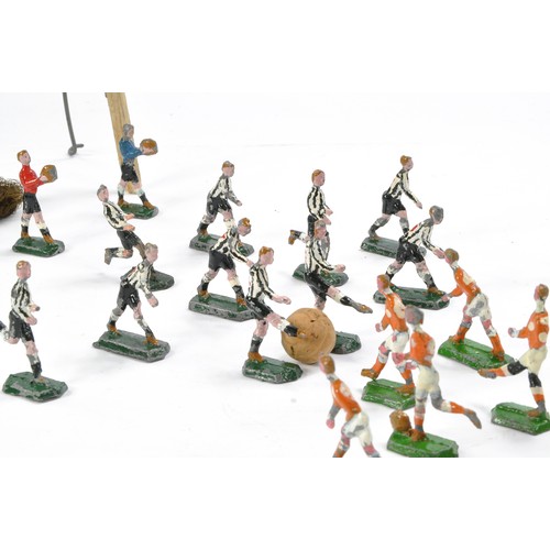 623 - Unusual Lead Metal Football - Soccer Figures likely from a vintage game as shown. Maker unknown.