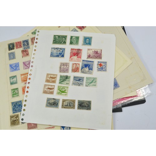 218 - Stamps interest comprising a collection of South American issues contained mostly on loose sheets as... 