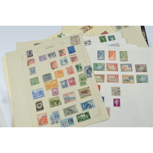 218 - Stamps interest comprising a collection of South American issues contained mostly on loose sheets as... 