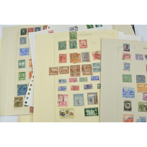 218 - Stamps interest comprising a collection of South American issues contained mostly on loose sheets as... 