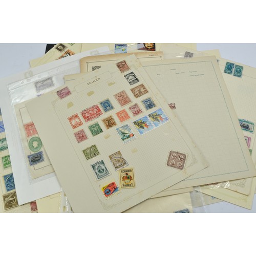 218 - Stamps interest comprising a collection of South American issues contained mostly on loose sheets as... 