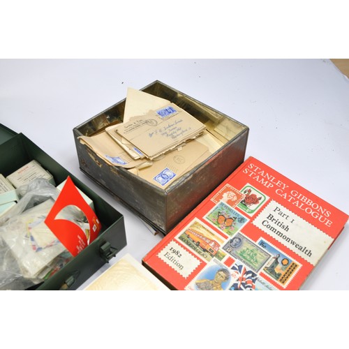 643 - Stamps interest comprising partially filled album of Great Britain plus boxes of first day covers an... 