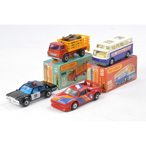 358 - A group of Matchbox Superfast to include BMW M1, Airport Coach, Ford LTD and boxed Cattle Truck. All... 