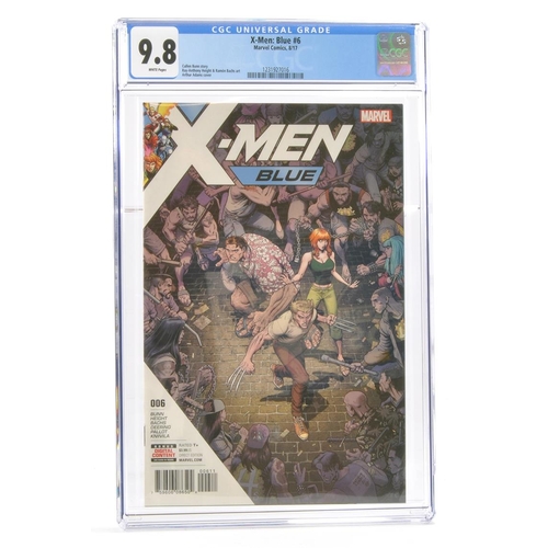 121 - Graded Comic Book Interest Comprising X-Men; Blue #6 - Marvel Comics 8/17 - Cullen Bunn Story, Ray-A... 