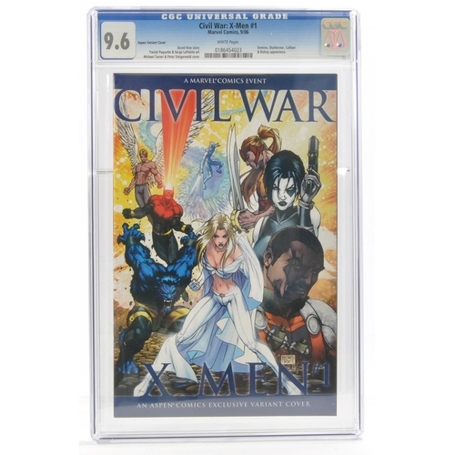 138 - Graded Comic Book Interest Comprising Civil War: X-Men #1 - Marvel comics 9/06 - Aspen Variant Cover... 