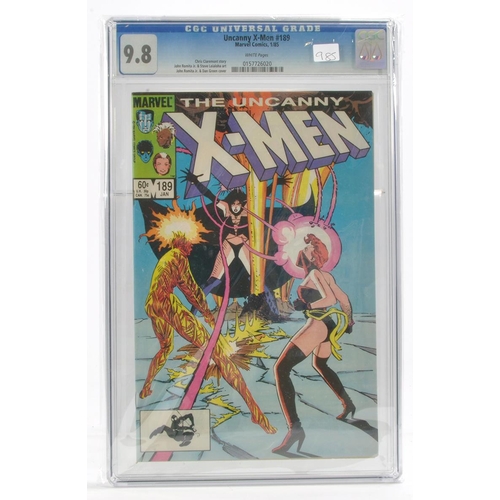 156 - Graded Comic Book Interest Comprising Uncanny X-Men #189 - Marvel Comics 1/85 - Chris Claremont stor... 