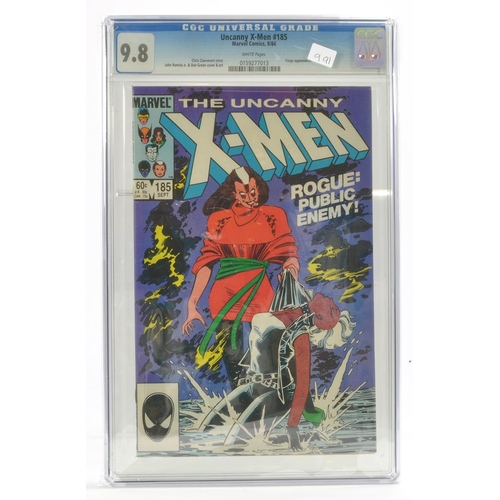 162 - Graded Comic Book Interest Comprising Uncanny X-Men #185 - Marvel Comics - Chris Claremont story. Jo... 