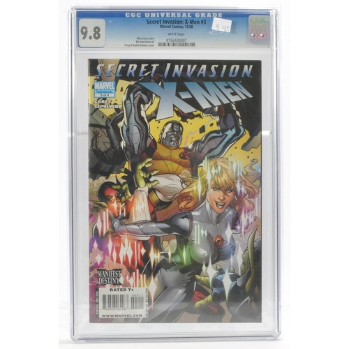 166 - Graded Comic Book Interest Comprising Secret Invasion: X-Men #3 - Marvel Comics 12/08 - Mike Carey s... 