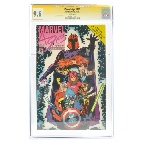 177 - Graded Comic Book Interest Comprising Marvel Age #129 - Marvel Comics 10/93. Signed by Adam Hughes o... 