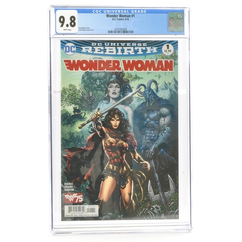 21 - Graded Comic Book Interest Comprising Wonder Woman #1 - D.C.Comics 8/16 - Greg Rucka story, Liam Sha... 